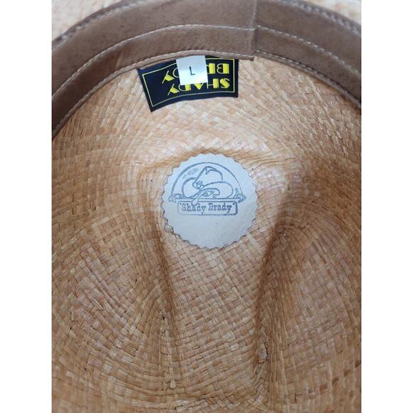 SHADY BRADY BUFFALO NICKEL & HORSE HAIR BRAID STRAW COWBOY HAT, SZ LARGE - Picture 10 of 13